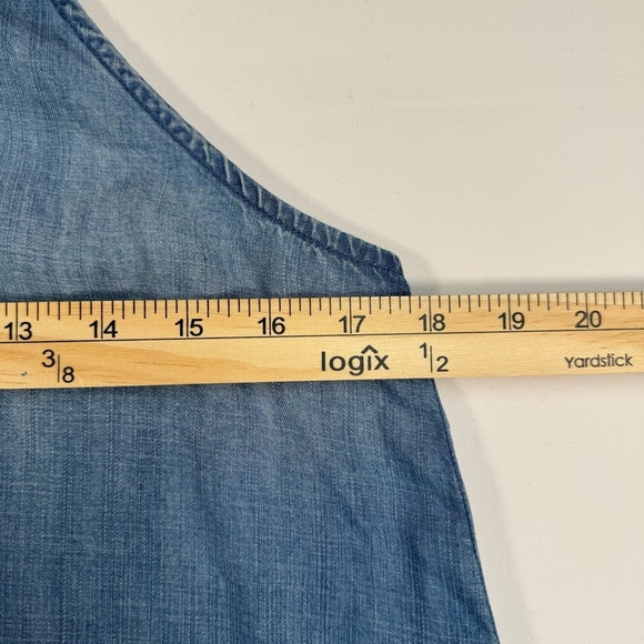 Cloth + Stone Sleeveless Halter Mini Chambray Dress Womens Size Small - Picture 6 of 8